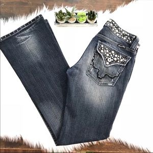 Miss Me Bling Boot Cut Jeans Size 26